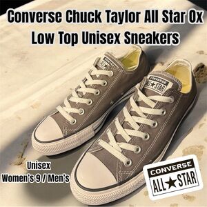 Converse Chuck Taylor All Star Low Top Unisex Snealers Women 9 / Men 9 Charcoal